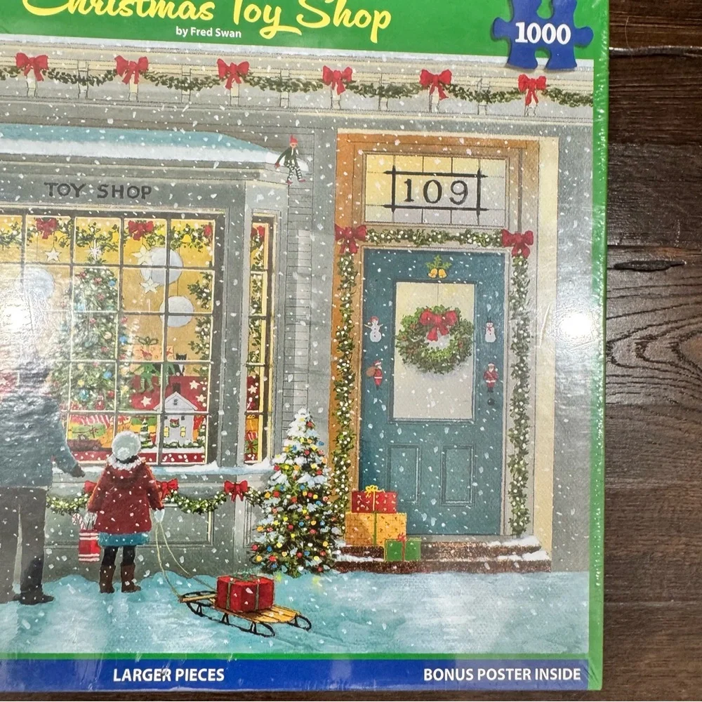 White Mountain Christmas‎ Toy Shop Fred Swan 1000 Piece Jigsaw Puzzle